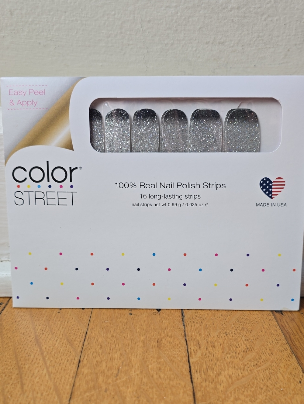 NWT Color Street Underground Magic Nail Polish Strips Black Silver Glitter Ombré